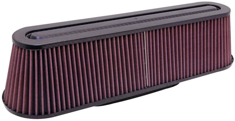 K&N Filter Universal Air Filter Carbon Fiber Top/Base Oval FLG. (8-3/4 x 3-1/4) 4-5/8H K&N Engineering