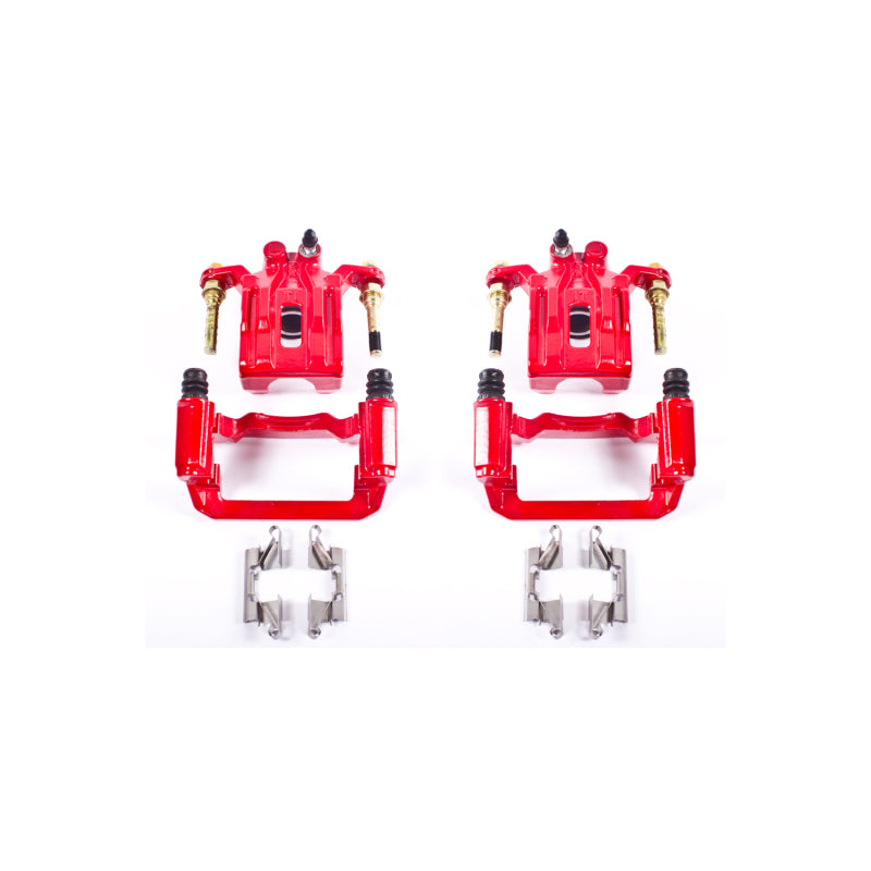 Power Stop 05-12 Nissan Pathfinder Rear Red Calipers w/Brackets - Pair PowerStop