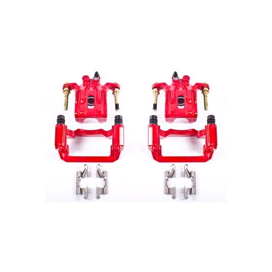 Power Stop 05-12 Nissan Pathfinder Rear Red Calipers w/Brackets - Pair PowerStop