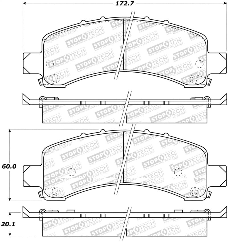 StopTech Street Disc Brake Pads - 305.09740