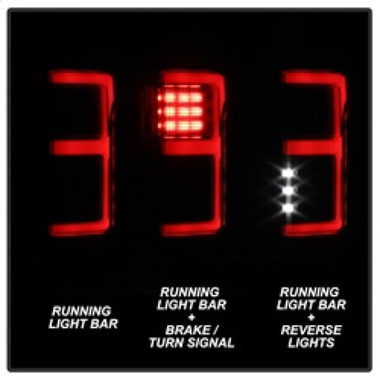 Spyder 15-17 Ford F-150 LED Tail Lights (w/Blind Spot) - Black Smoke (ALT-YD-FF15015BS-LBLED-BSM) SPYDER