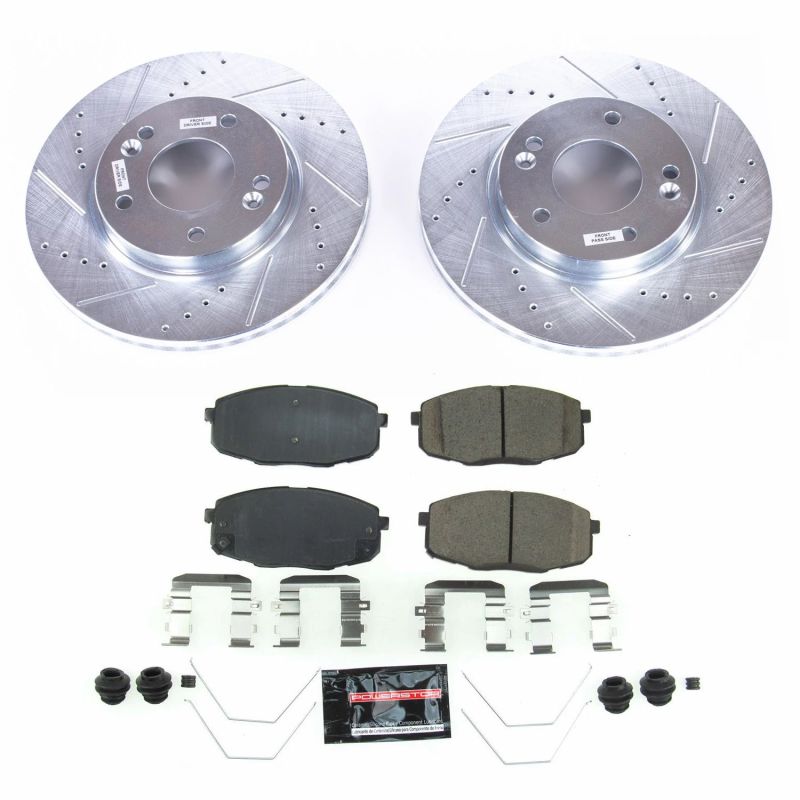 Power Stop 17-19 Kia Soul Front Z23 Evolution Sport Brake Kit PowerStop