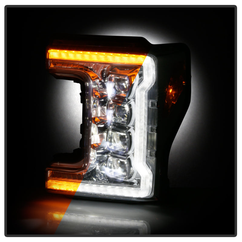 Spyder Ford F-250/F-350/F450 17-18 Full LED Headlights Black PRO-YD-FS17HALAP-SEQ-C SPYDER