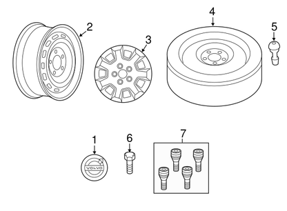 Genuine OEM Volvo Wheel Stud (31423735) X1