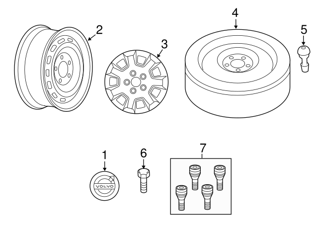 Genuine OEM Volvo Wheel Stud (31423735) X1