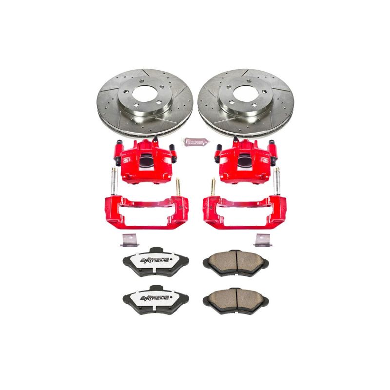 Power Stop 93-97 Ford Thunderbird Front Z26 Street Warrior Brake Kit w/Calipers PowerStop