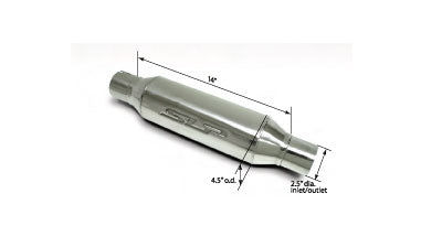 SLP  Bullet-Type 2.5" Inlet/outlet Resonator - 310013919
