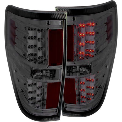 ANZO FORD F-150 09-14 LED TAIL LIGHTS CHROME SMOKE LENS - 311170