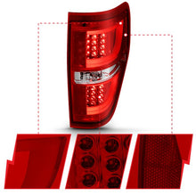 Load image into Gallery viewer, ANZO FORD F-150 09-14 LED TAIL LIGHTS G2 CHROME RED/ CLEAR LENS - 311260