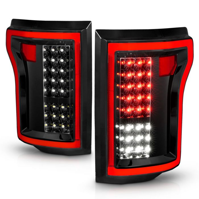 ANZO FORD F-150 15 -17 FULL LED TAIL LIGHTS BLACK CLEAR LENS - 311261