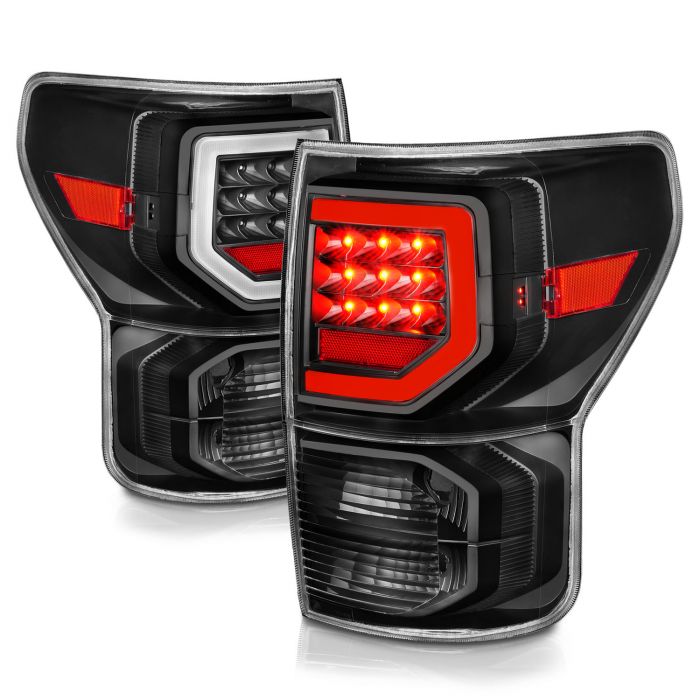 Anzo TOYOTA TUNDRA 07-13 LED PLANK STYLE TAIL LIGHTS BLACK CLEAR LENS - 311386 ANZO