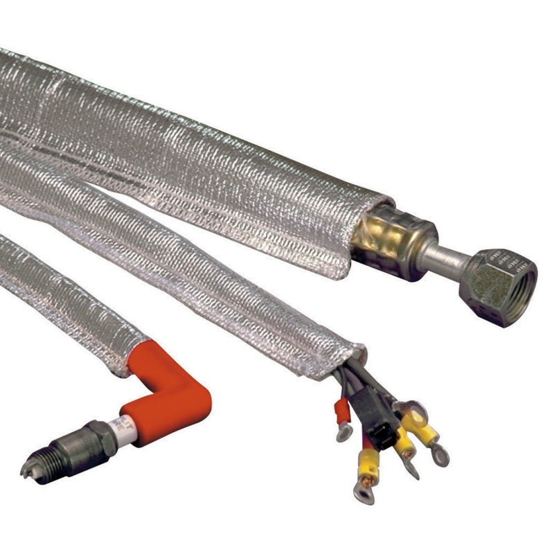 DEI Heat Sheath 3/4in x 3ft - Aluminized Sleeving- Sewn Edge DEI