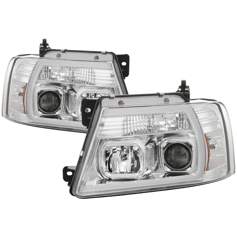 Spyder 04-08 Ford F-150 Light Bar Projector Headlights - Chrome (PRO-YD-FF15004V2-LB-C) SPYDER