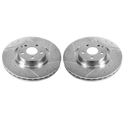 Power Stop 12-16 Mercedes-Benz C250 Front Evolution Drilled & Slotted Rotors - Pair PowerStop