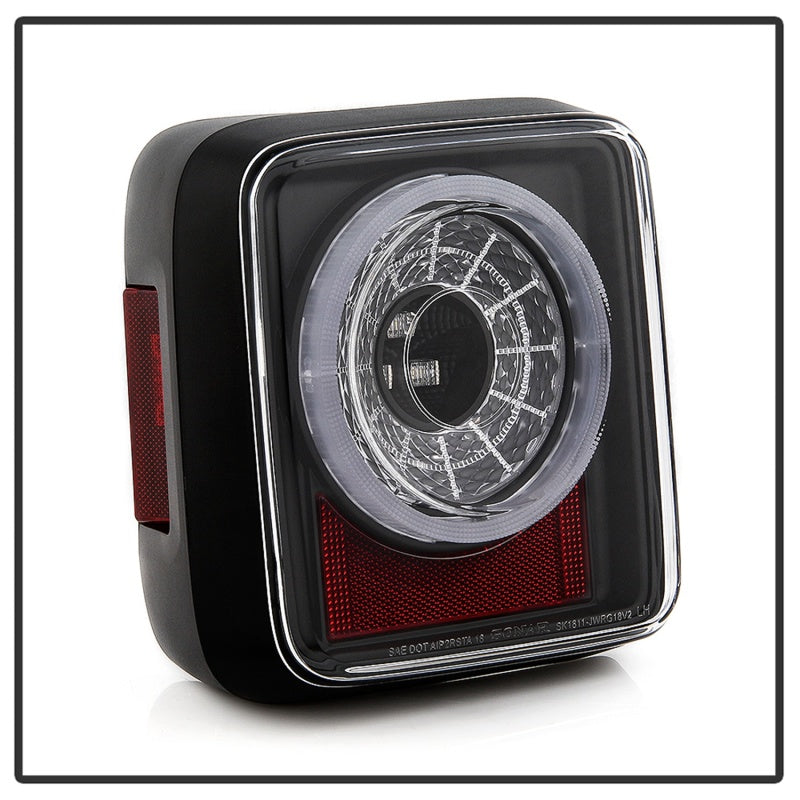 Spyder 19-20 Jeep Wrangler - Full LED Tail Lights - Seq Turn Signal - Black ALT-YD-JW19-SEQ-BK SPYDER