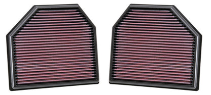 K&N Replacement Air Filter for 11-14 BMW M5/M6 4.4L V8 / 2015 M4/M3 3.0L I6  (2 per box) K&N Engineering
