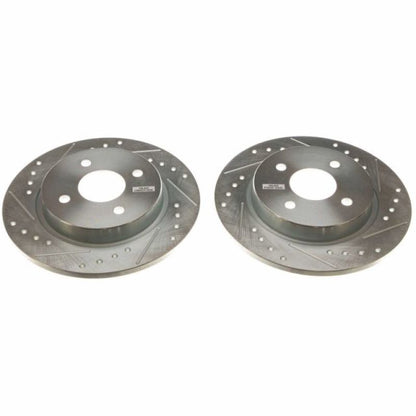 Power Stop 2018 Ford EcoSport Rear Evolution Drilled & Slotted Rotors - Pair PowerStop