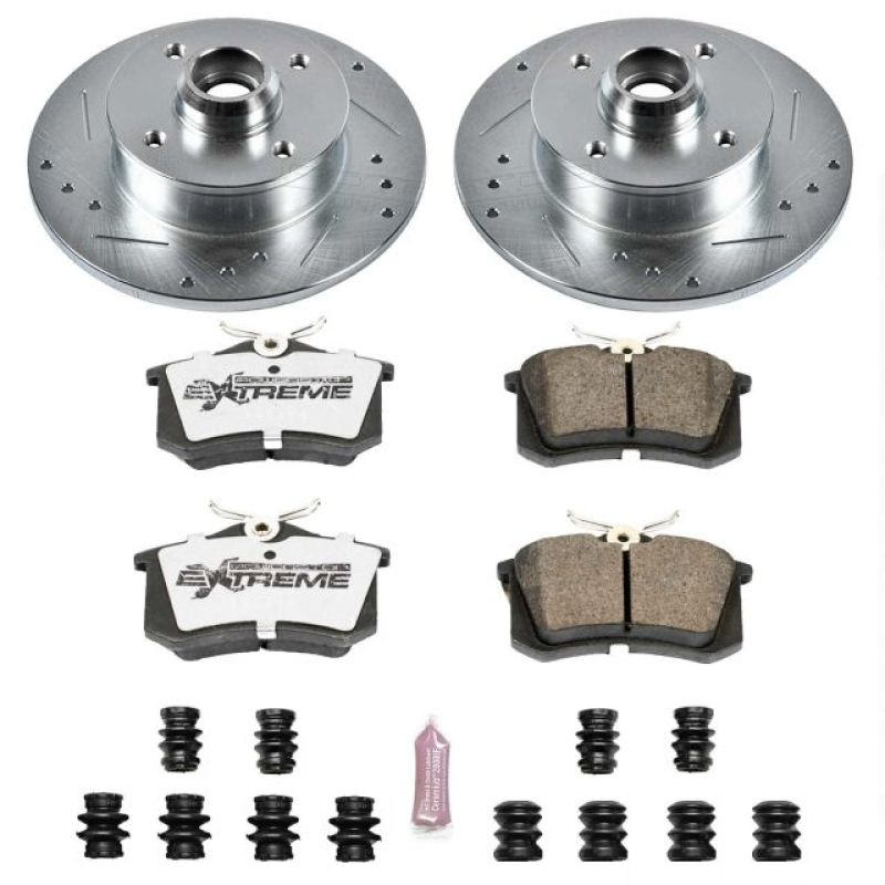 Power Stop 90-92 Volkswagen Corrado Rear Z26 Street Warrior Brake Kit PowerStop