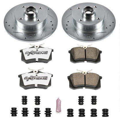 Power Stop 90-92 Volkswagen Corrado Rear Z26 Street Warrior Brake Kit PowerStop
