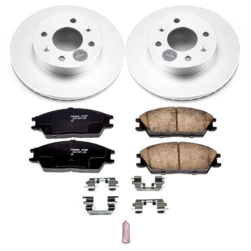 Power Stop 03-05 Hyundai Accent Front Z17 Evolution Geomet Coated Brake Kit PowerStop