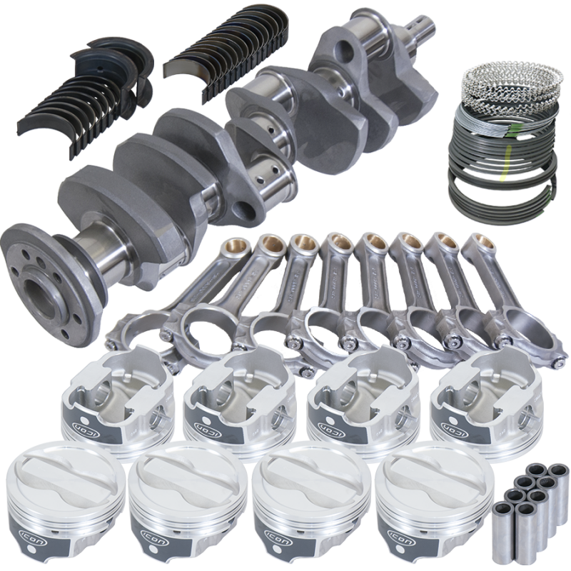 Eagle Chevy LT1 350 1Pc 3.750in Crank 6.000in I-Beam Rods -18cc 4.000in Pistons Rotating Assembly