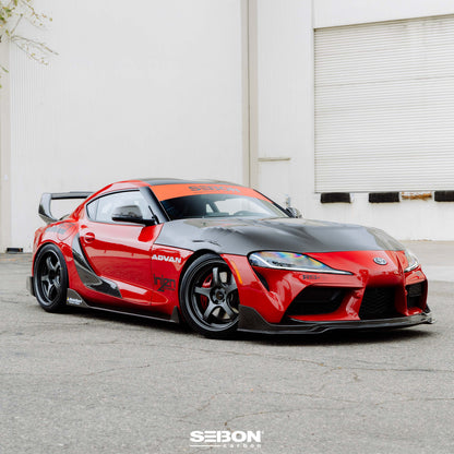 Seibon OE-Style Carbon Fiber Door Garnish For 2020-2023 Toyota Supra - DG20TYSUP-OE