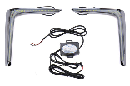 OLM GCS LED DRL Fog Light Bezel Inserts - 2016-2017 Subaru Crosstrek