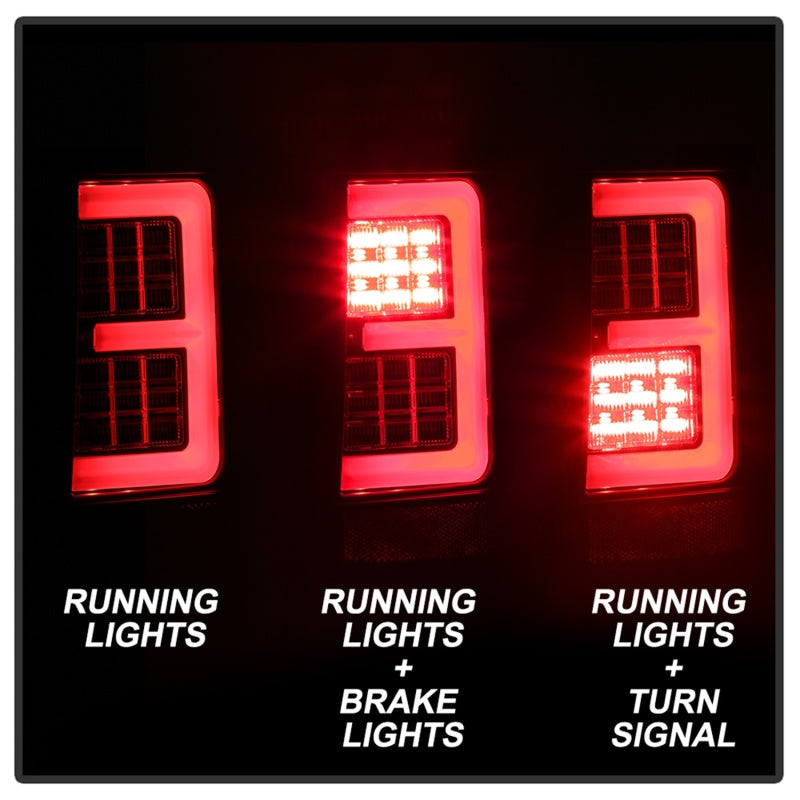 Spyder Jeep Grand Cherokee 05-06 Version 2 Light Bar LED Tail Lights - Black SPYDER