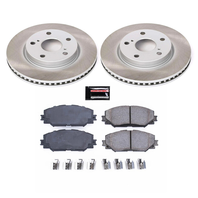 Power Stop 06-18 Toyota RAV4 Front Semi-Coated Rotor Kit PowerStop