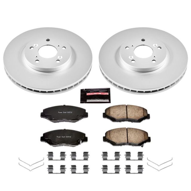 Power Stop 03-08 Honda Pilot Front Z17 Evolution Geomet Coated Brake Kit PowerStop