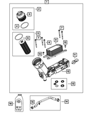 Load image into Gallery viewer, Genuine OEM Mopar 14-22 Jeep Chrysler Dodge Ram 3.2L 3.6L Filter (68191349AC) X1