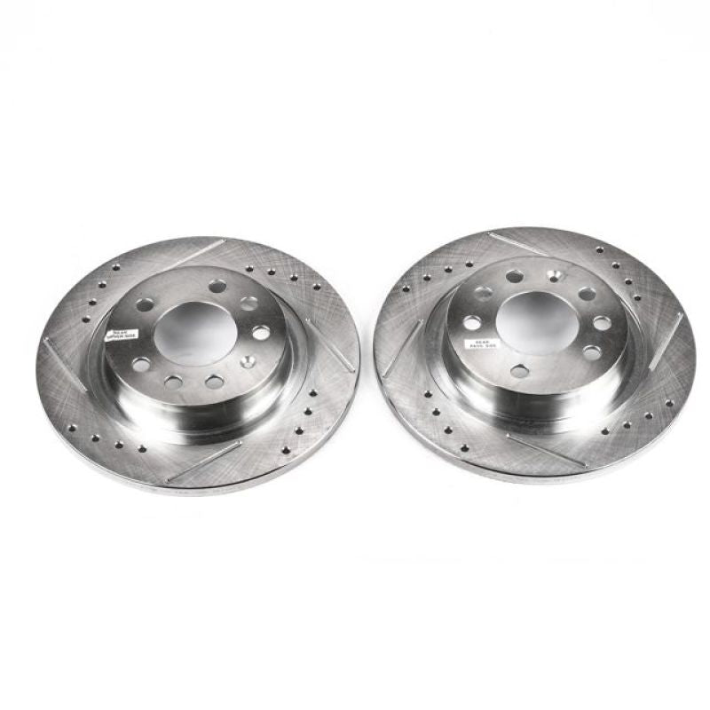 Power Stop 06-09 Pontiac Solstice Rear Evolution Drilled & Slotted Rotors - Pair PowerStop