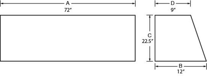 Tradesman Aluminum Professional Rail Top Mount L-Wing Box (72in.) - Brite Tradesman