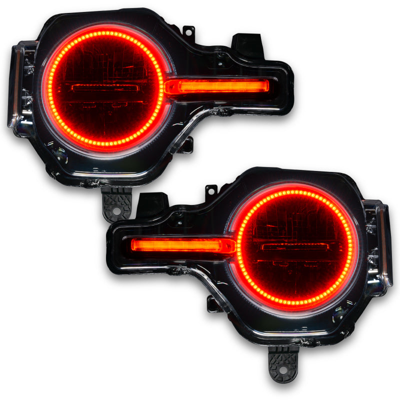 Oracle 21-22 Ford Bronco Headlight Halo Kit w/DRL Bar - Base Headlights ColorSHIFT -w/RF Controller ORACLE Lighting