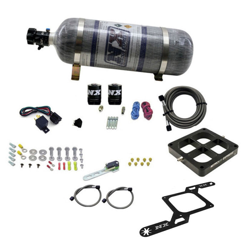 Nitrous Express Dry, Dual Stage Billet Crossbar Plate System 100-1000 HP (4500Flange) - 66247-12