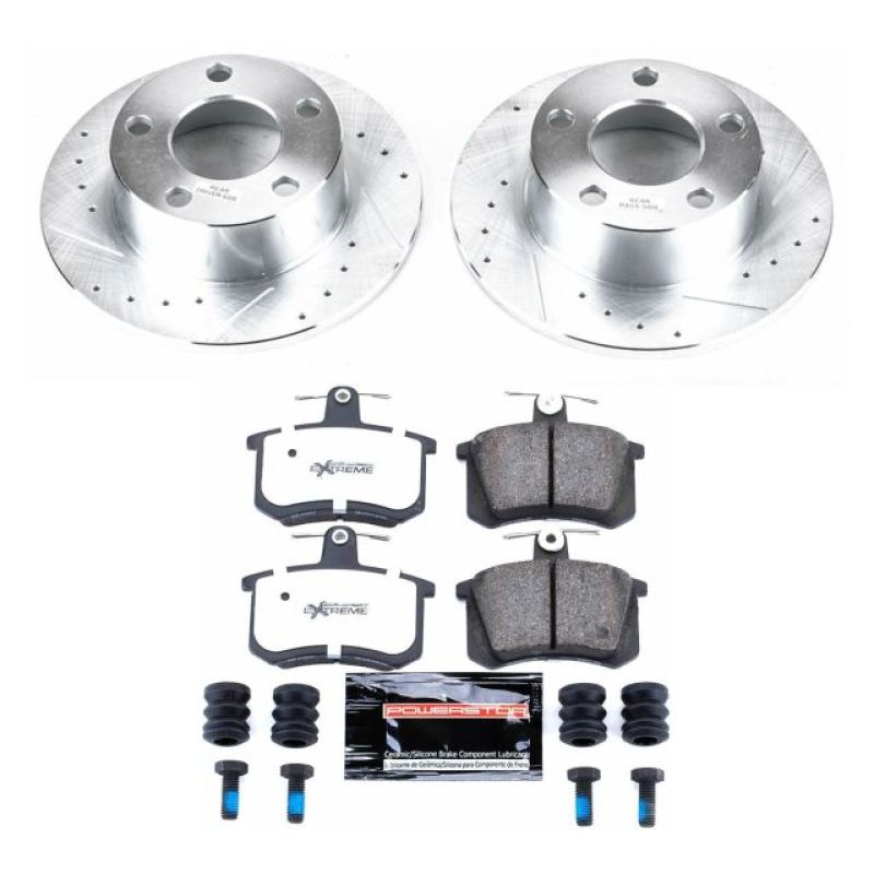 Power Stop 95-97 Audi A6 Rear Z26 Street Warrior Brake Kit PowerStop