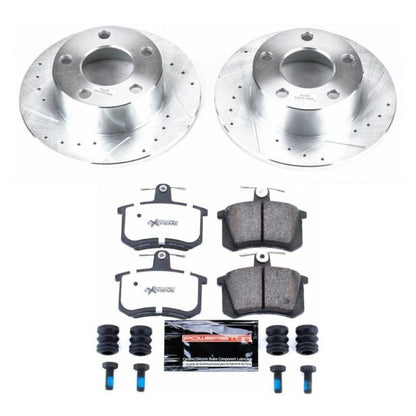 Power Stop 95-97 Audi A6 Rear Z26 Street Warrior Brake Kit PowerStop