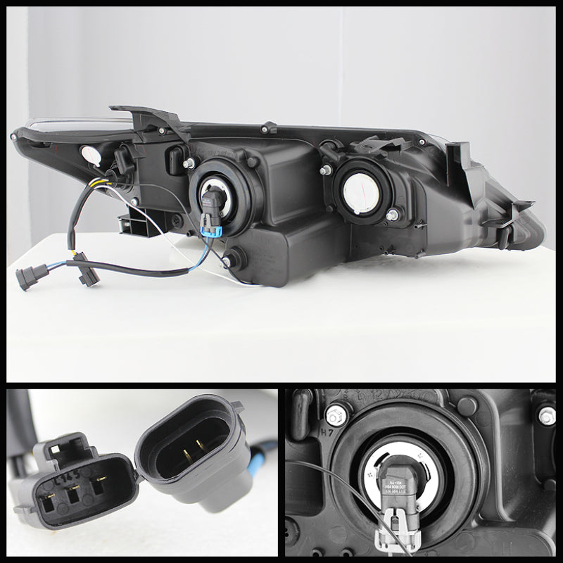Spyder Toyota Camry 12-14 Projector Headlights DRL Blk High 9005 (Not Included PRO-YD-TCAM12-DRL-BK SPYDER