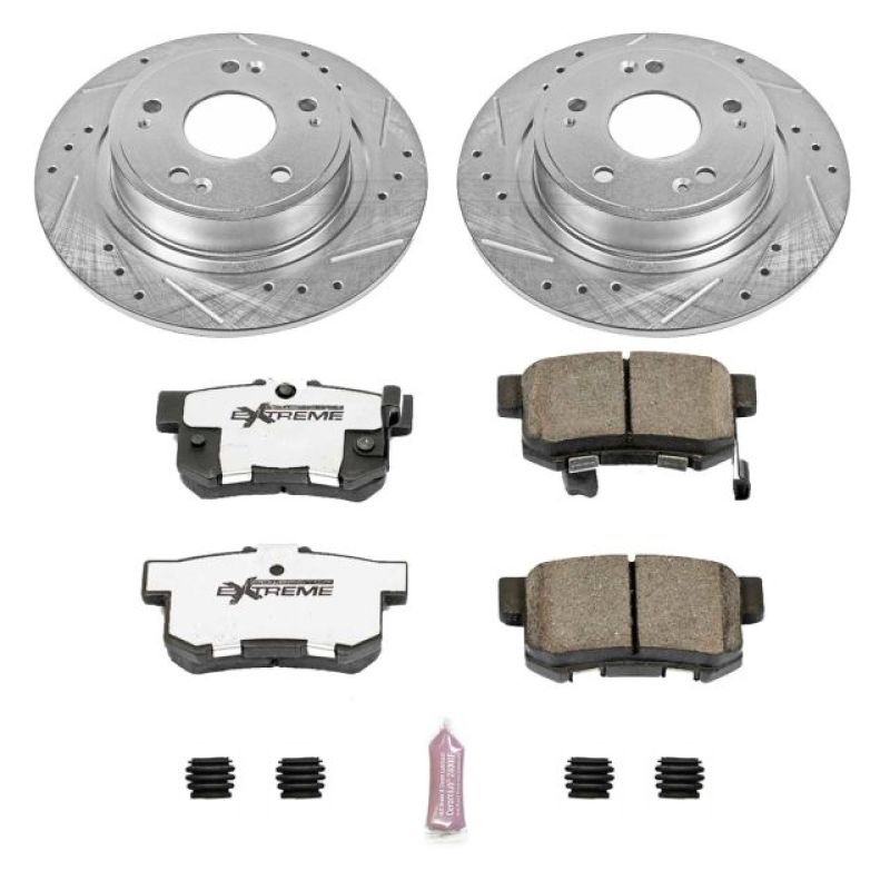 Power Stop 16-18 Acura ILX Rear Z26 Street Warrior Brake Kit PowerStop