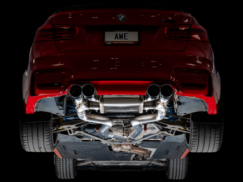 AWE Tuning BMW F8X M3/M4 Track Edition Catback Exhaust - Diamond Black Tips AWE Tuning