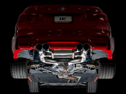 AWE Tuning BMW F8X M3/M4 Track Edition Catback Exhaust - Diamond Black Tips AWE Tuning