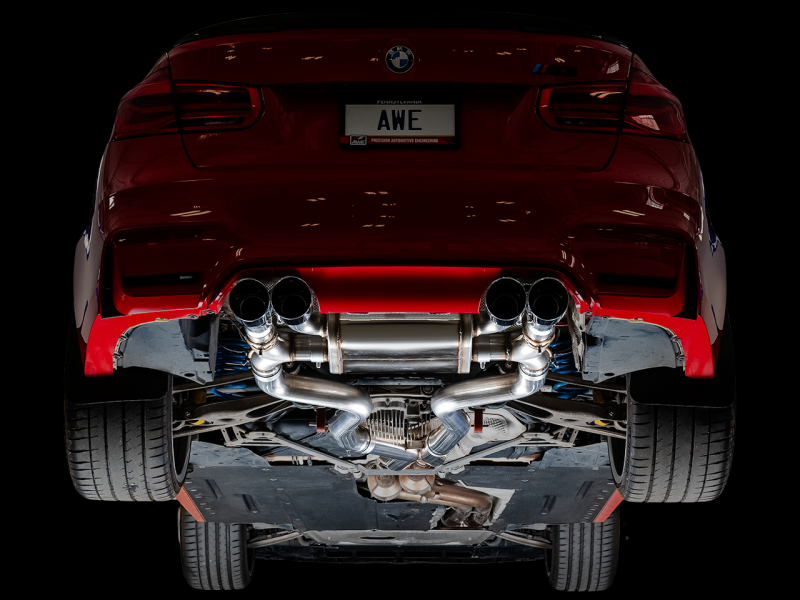 AWE Tuning BMW F8X M3/M4 SwitchPath Catback Exhaust - Diamond Black Tips AWE Tuning