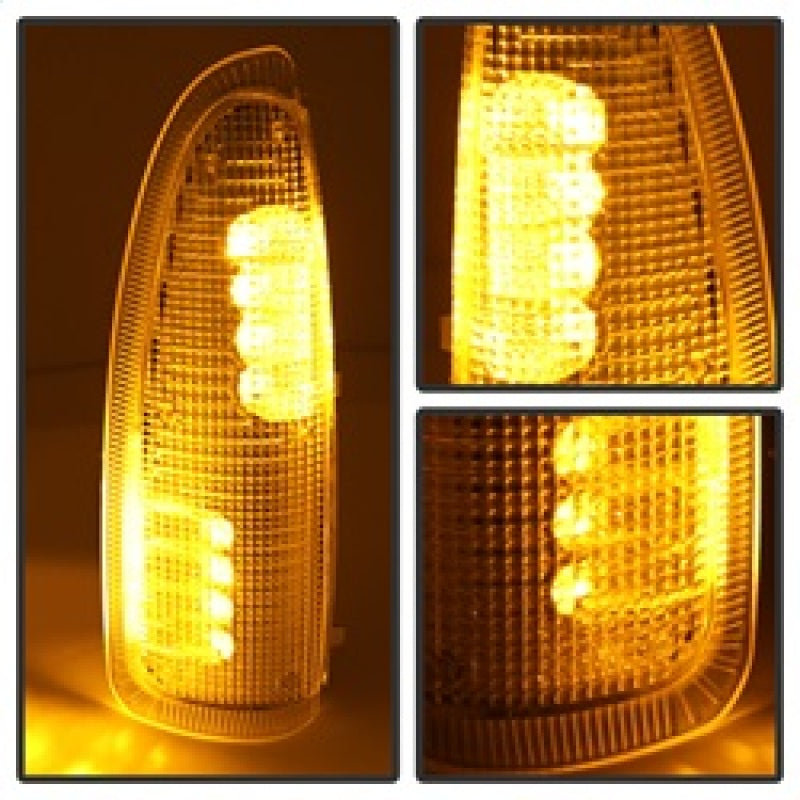 xTune Ford Superduty F250-F650 03-07 Amber LED Mirror Signal Lens - Clear ACC-LED-FDSD99-MR-C SPYDER
