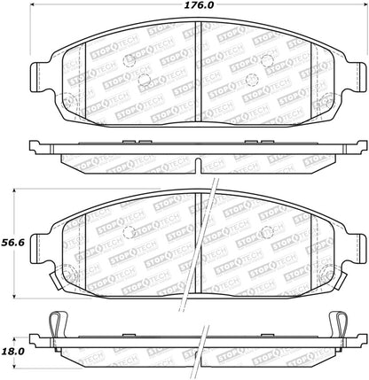 StopTech Premium Ceramic Brake Pads - 308.10800 Stoptech