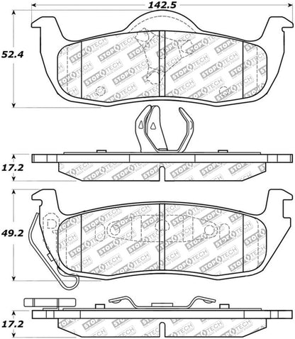 StopTech Street Disc Rear Brake Pads - 305.10870 Stoptech