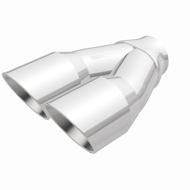 MagnaFlow Double Wall 3in Dual Round Polished Tip 2.25in Inlet Magnaflow
