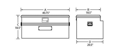 Tradesman Aluminum Flush Mount Truck Tool Box (40in.) - Brite Tradesman