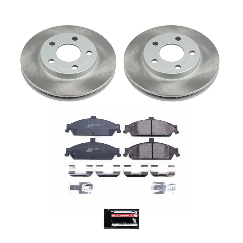 Power Stop 99-05 Pontiac Grand Am Front Semi-Coated Rotor Kit PowerStop