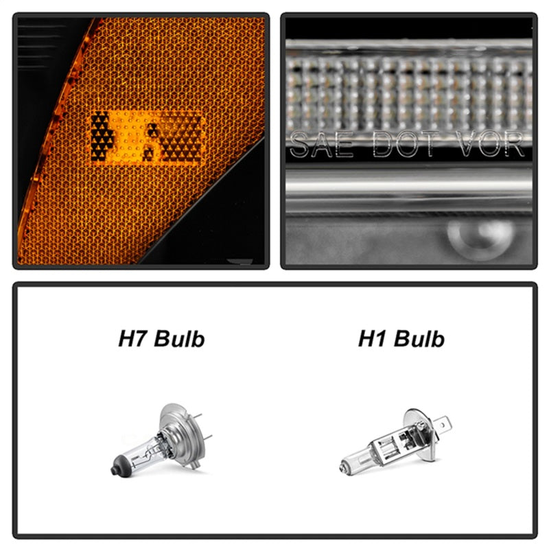 Spyder Signature 20-22 Ford F250/F350 (Halogen) Proj. Headlights - Black (PRO-YD-FS20HALSI-SEQ-BK) SPYDER
