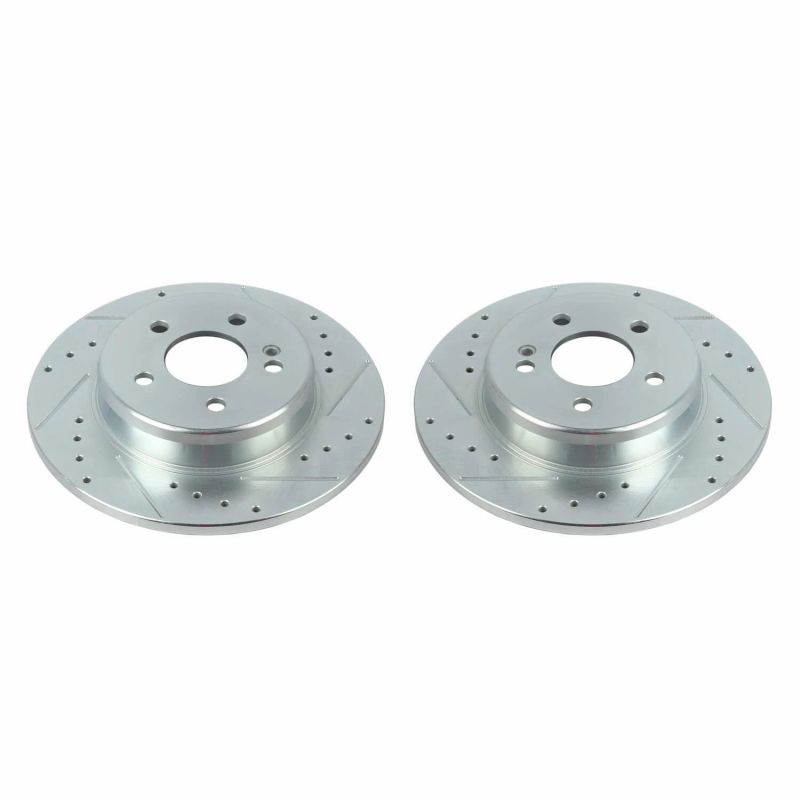 Power Stop 17-18 Mercedes-Benz C300 Rear Evolution Drilled & Slotted Rotors - Pair PowerStop